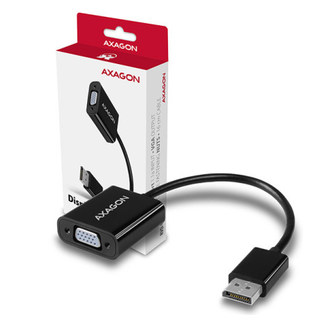 AXAGON RVD-VGN, DisplayPort → VGA redukcia / adaptér, FullHD, 1920*1200