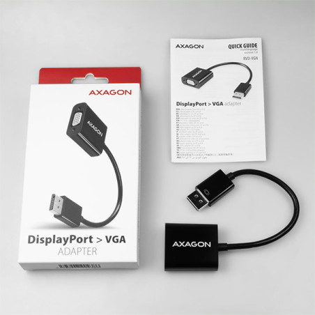 AXAGON RVD-VGN, DisplayPort → VGA redukcia / adaptér, FullHD, 1920*1200
