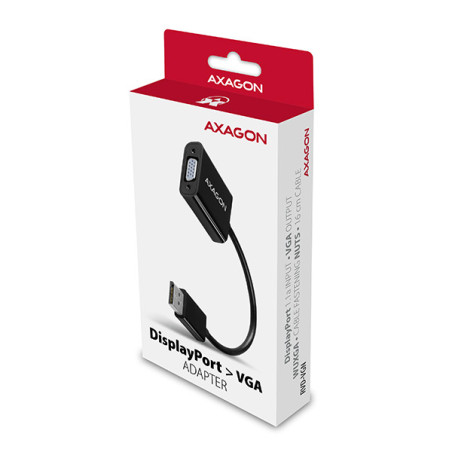 AXAGON RVD-VGN, DisplayPort → VGA redukcia / adaptér, FullHD, 1920*1200