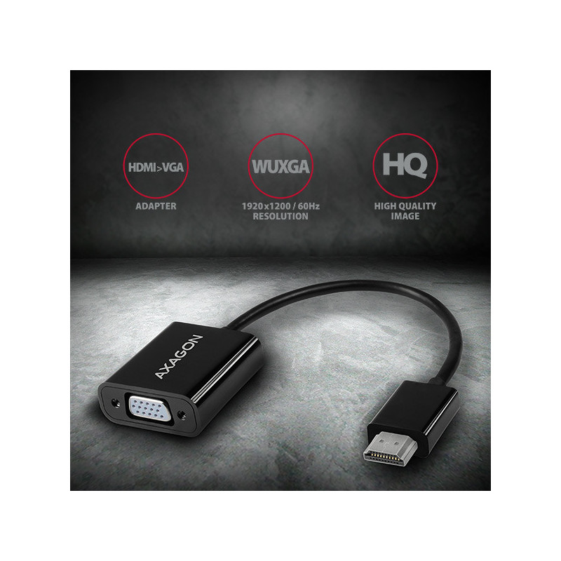 AXAGON RVH-VGN, HDMI → VGA redukcia / adaptér, FullHD, 1920 * 1200
