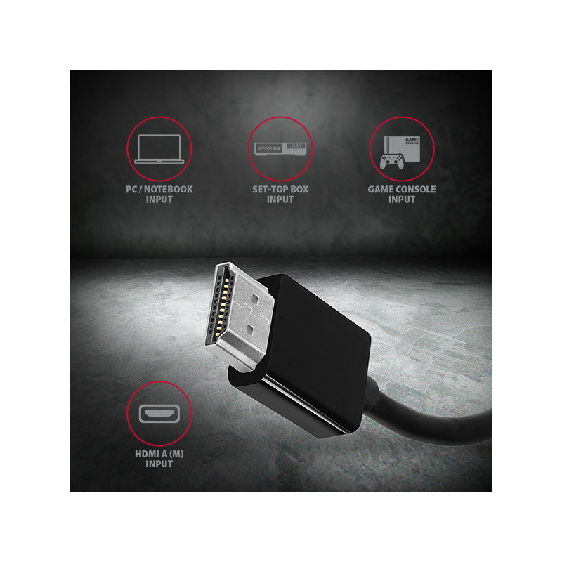 AXAGON RVH-VGN, HDMI → VGA redukcia / adaptér, FullHD, 1920 * 1200
