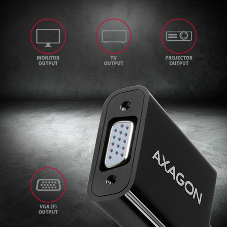 AXAGON RVH-VGN, HDMI → VGA redukcia / adaptér, FullHD, 1920 * 1200