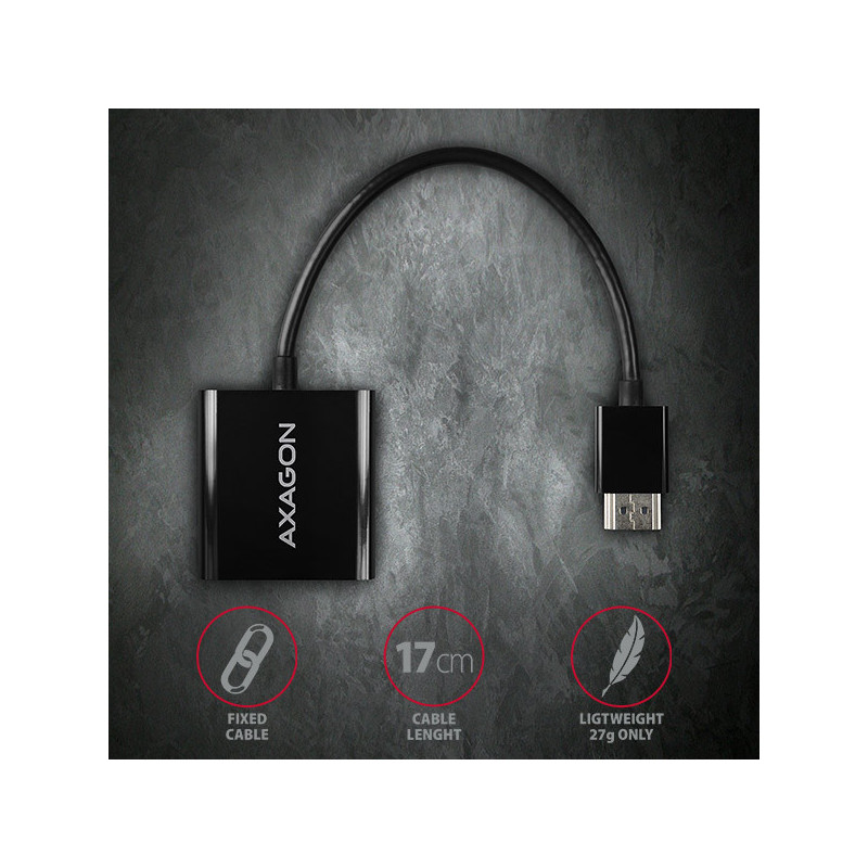 AXAGON RVH-VGN, HDMI → VGA redukcia / adaptér, FullHD, 1920 * 1200