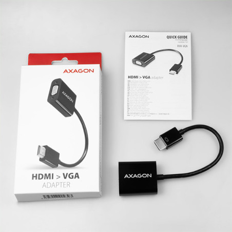 AXAGON RVH-VGN, HDMI → VGA redukcia / adaptér, FullHD, 1920 * 1200