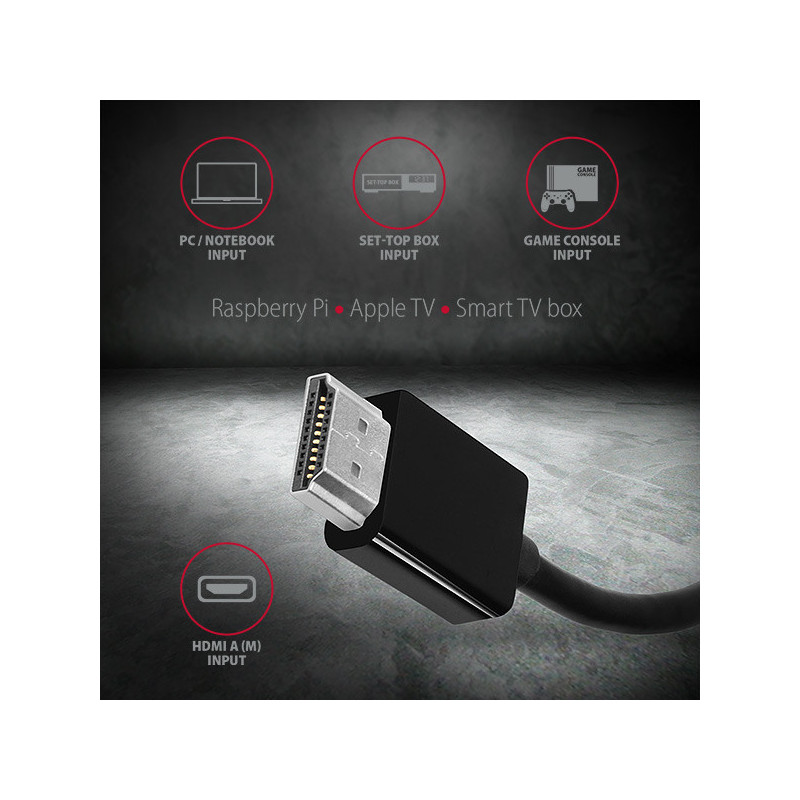 AXAGON RVH-VGAN, HDMI → VGA redukcia/adapter, FullHD, audio výstup, micro USB napr. konektor