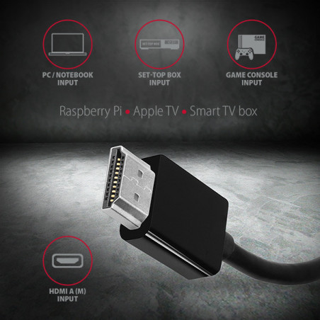 AXAGON RVH-VGAN, HDMI → VGA redukcia/adapter, FullHD, audio výstup, micro USB napr. konektor