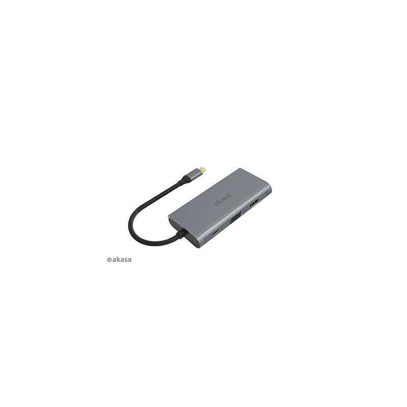 AKASA - externý USB hub - USB typ-C na 9-in-1