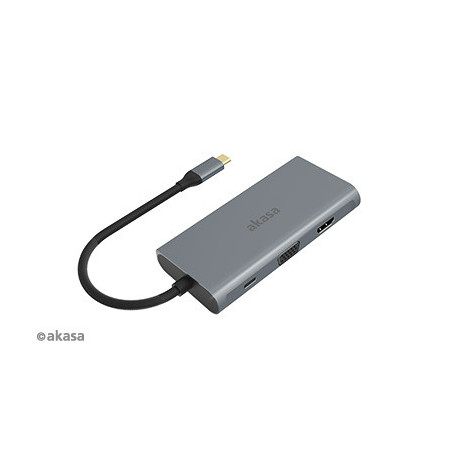 AKASA - externý USB hub - USB typ-C na 9-in-1