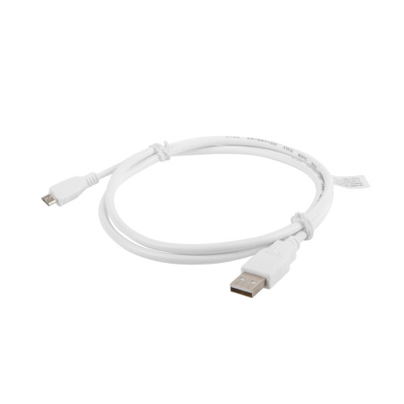 LANBERG Kábel USB 2.0 AM/Micro, 1m, biely