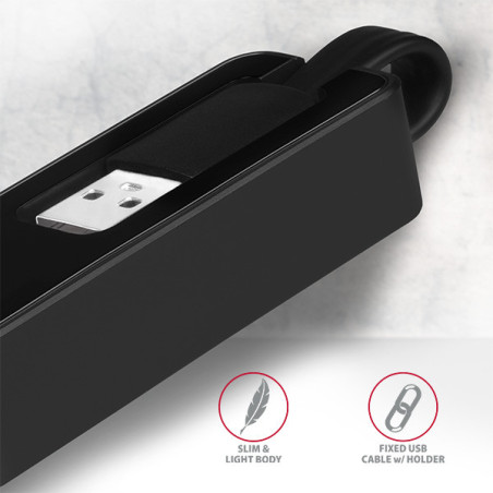 AXAGON ADE-XR, USB 2.0 - Fast Ethernet sieťová karta, auto inštal, čierna