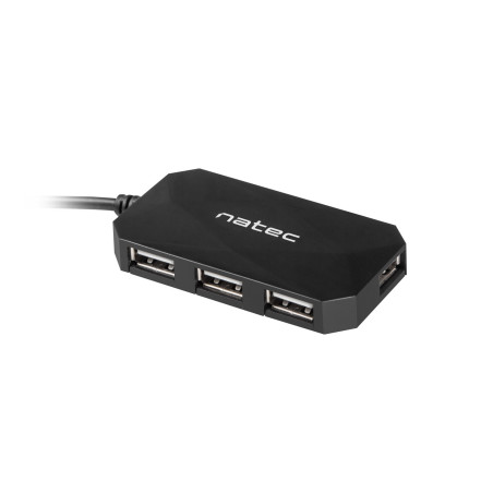Natec Locust rozbočovač 4x USB 2.0 HUB, čierny