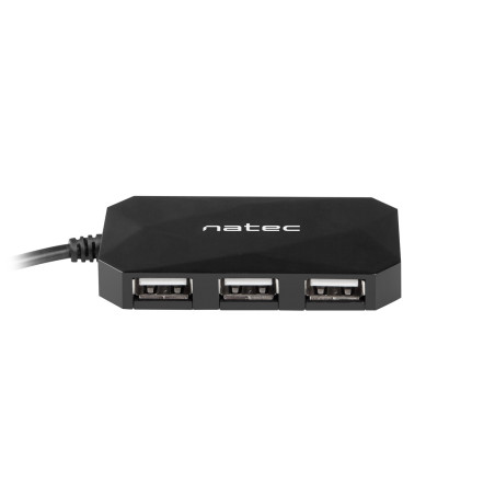 Natec Locust rozbočovač 4x USB 2.0 HUB, čierny