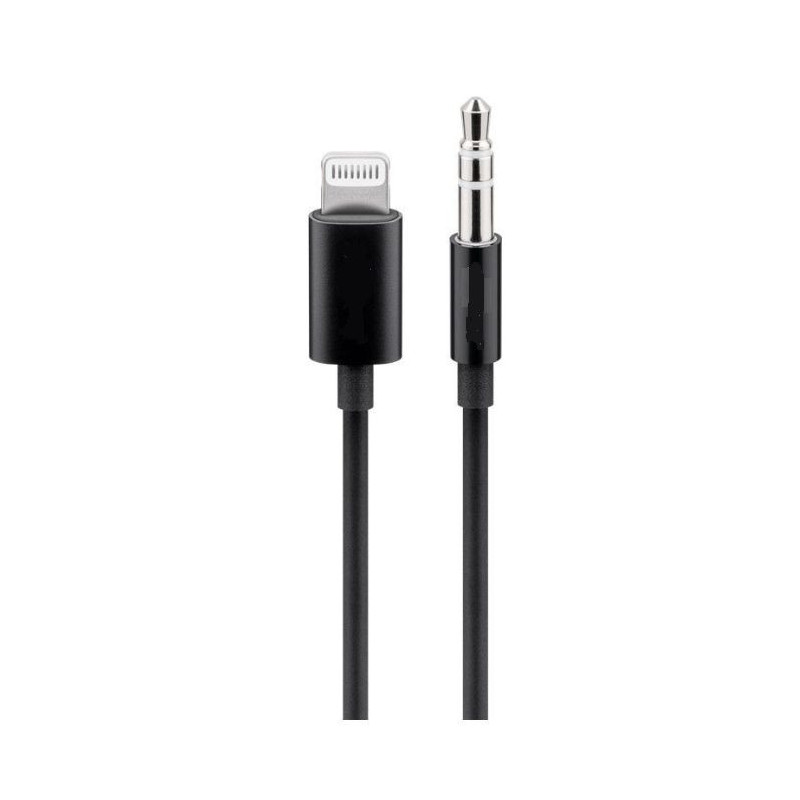 PremiumCord Apple Lightning audio redukčný kábel na 3.5 mm stereo jack, 1 m, čierny