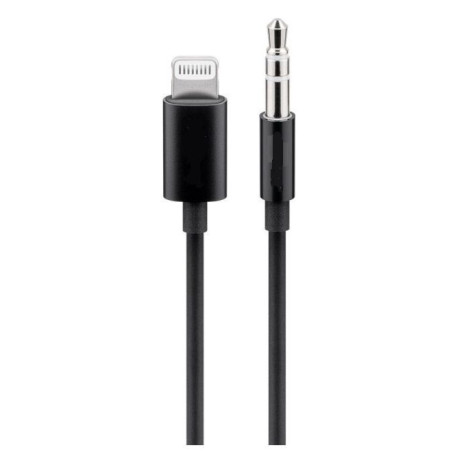 PremiumCord Apple Lightning audio redukčný kábel na 3.5 mm stereo jack, 1 m, čierny