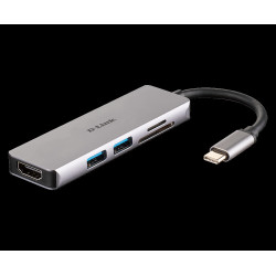 D-Link 5-in-1 USB-C Hub with HDMI a SD/microSD Card Reader