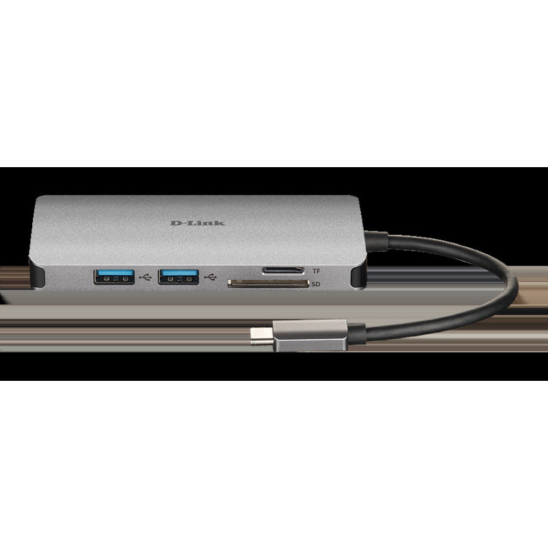 D-Link 8-in-1 USB-C Hub with HDMI/Ethernet/Card Reader/Power Delivery