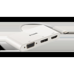 D-Link 3-in-1 USB-C to HDMI/VGA/DisplayPort Adapter