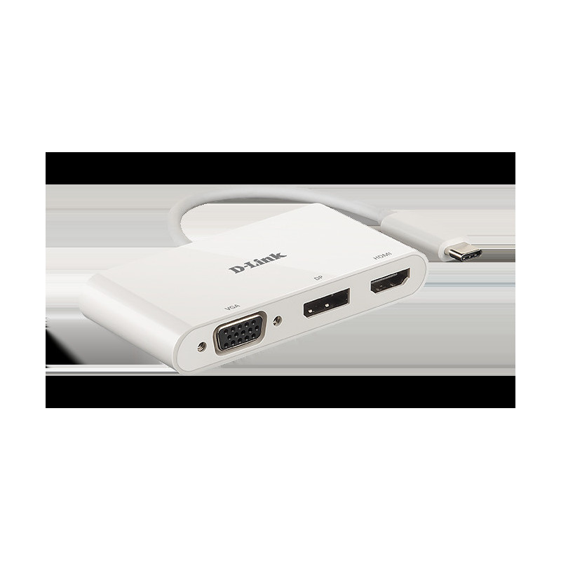 D-Link 3-in-1 USB-C to HDMI/VGA/DisplayPort Adapter