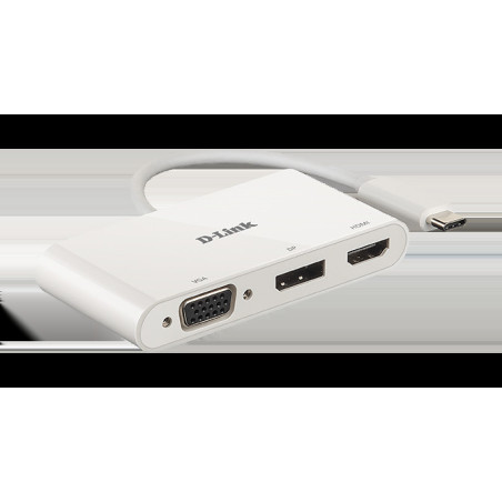 D-Link 3-in-1 USB-C to HDMI/VGA/DisplayPort Adapter