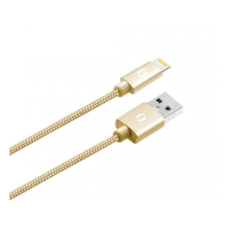 ALIGATOR PREMIUM 2A kábel, Lightning 2m, zlatý