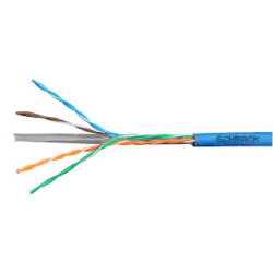 Kábel U/UTP Cat.6 4x2xAWG24 300 MHz, LS0H modrý, Eca, drôt