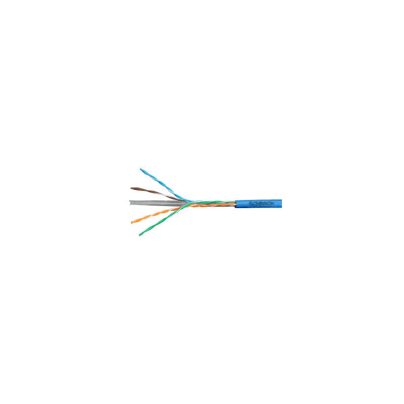 Kábel U/UTP Cat.6 4x2xAWG24 300 MHz, LS0H modrý, Eca, drôt