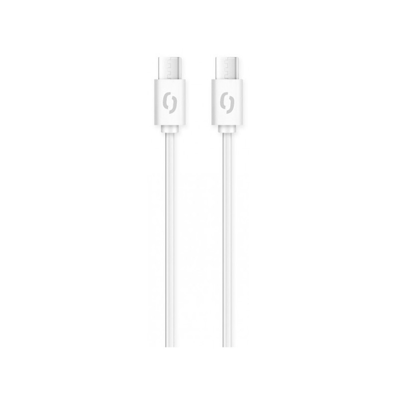 ALIGATOR Dátový kábel POWER 3A, USB-C/USB-C, biely