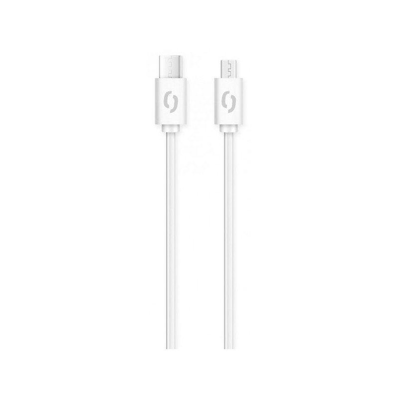 ALIGATOR Dátový kábel POWER 3A, USB-C/microUSB biely