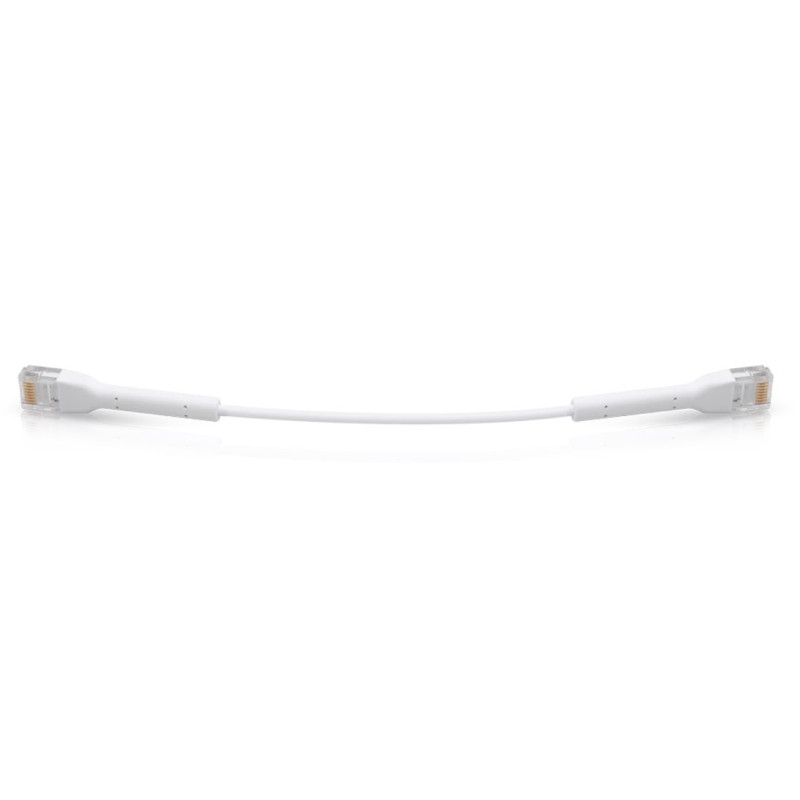 Ubiquiti U-Cable-PATCH-RJ45, Eth Patch Kábel, 0,1 m (0,22 m s konektormi), Cat6, biely