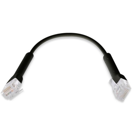 Ubiquiti U-Cable-PATCH-RJ45-BK, Ethernet Patch Kábel, 0,1m (0,22m s konektormi), Cat6, čierny