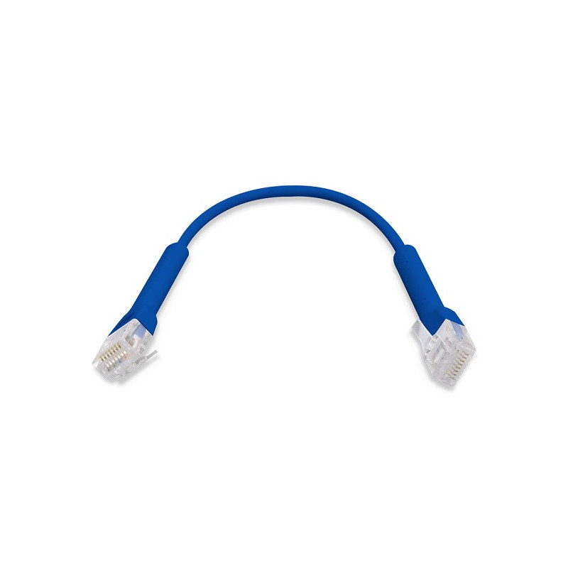 Ubiquiti U-Cable-PATCH-RJ45-BL, Eth Patch Kábel, 0,1m (0,22m s konektormi), Cat6, modrý