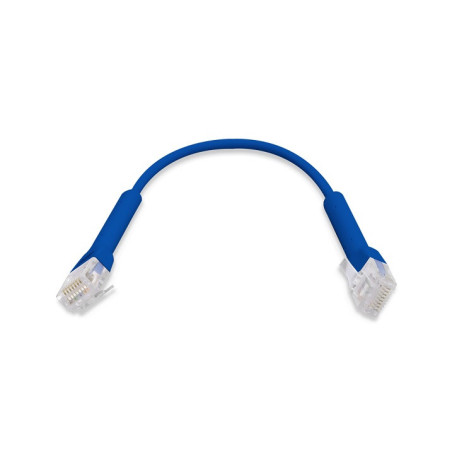 Ubiquiti U-Cable-PATCH-RJ45-BL, Eth Patch Kábel, 0,1m (0,22m s konektormi), Cat6, modrý