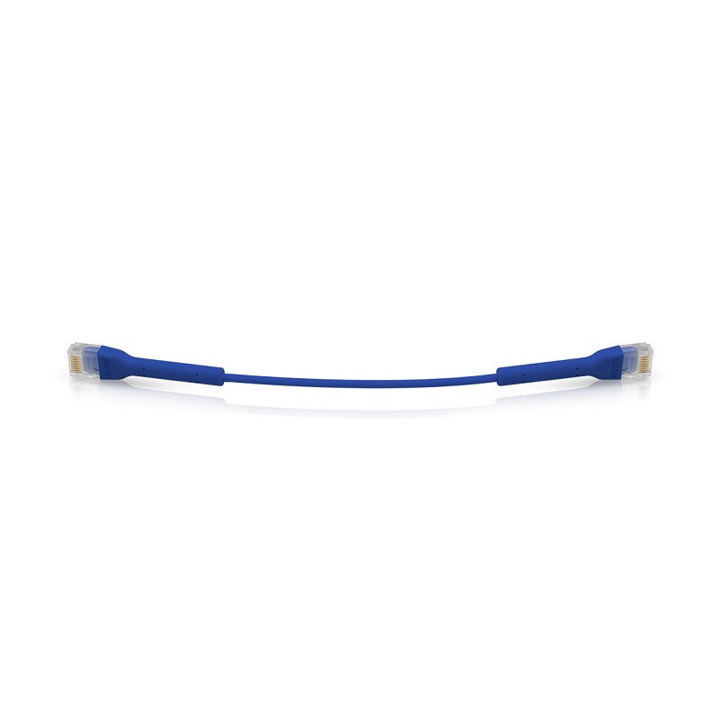 Ubiquiti U-Cable-PATCH-RJ45-BL, Eth Patch Kábel, 0,1m (0,22m s konektormi), Cat6, modrý