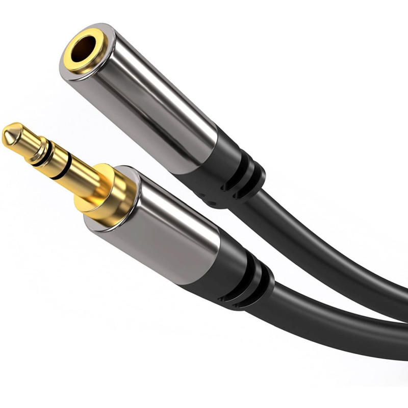 PremiumCord HQ tienený predlžovací kábel Jack 3.5mm - Jack 3.5mm M/F 1,5m