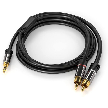 PremiumCord HQ tienený kábel stereo Jack 3.5mm-2xCINCH M/M 3m