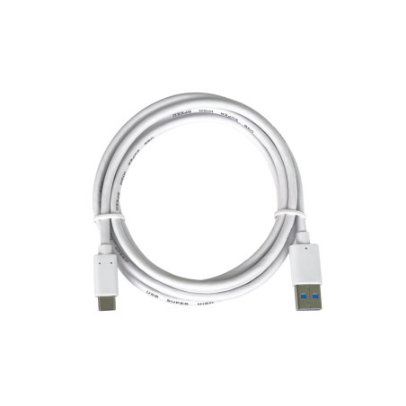 PremiumCord kábel USB-C - USB 3.0 A (USB 3.2 generation 2, 3A, 10Gbit/s) 2m biela