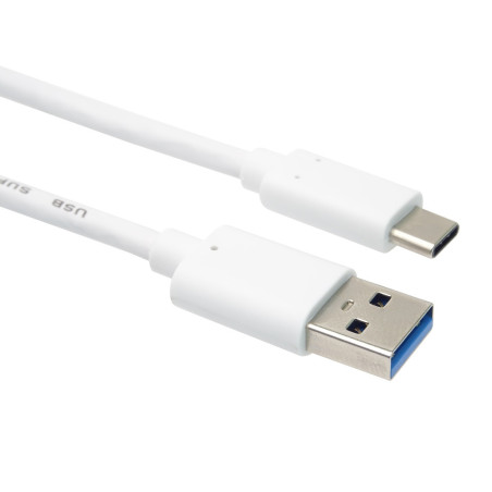 PremiumCord kábel USB-C - USB 3.0 A (USB 3.2 generation 2, 3A, 10Gbit/s) 3m biela
