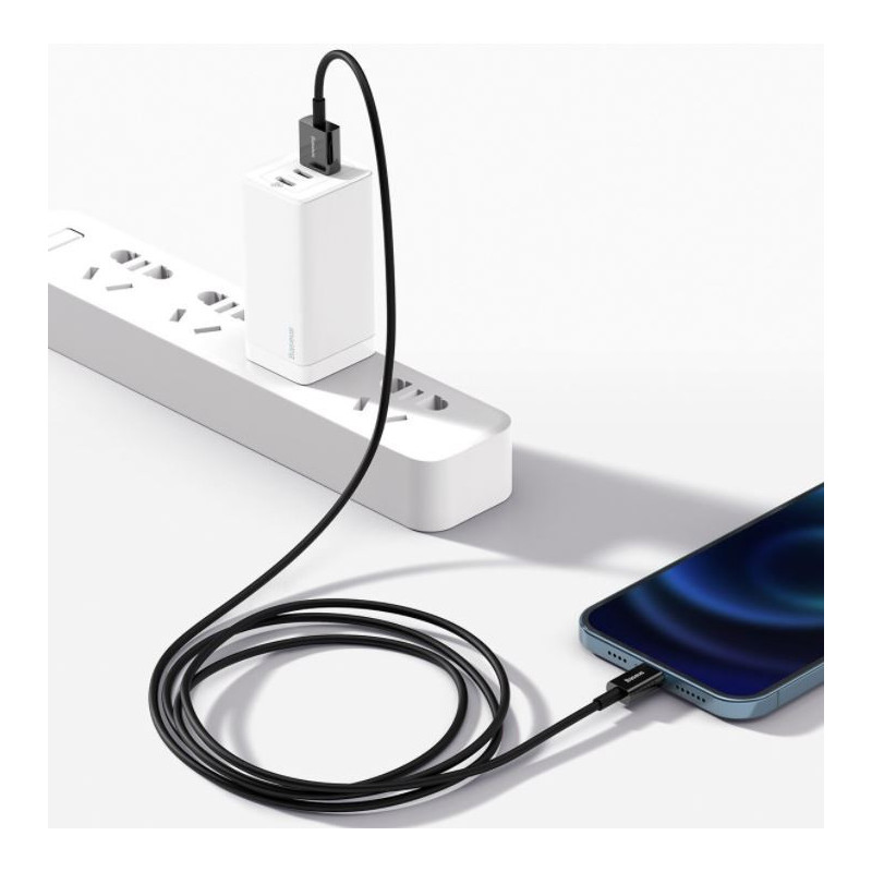 Baseus CALYS-C01 Superior Fast Charging Dátový Kábel USB to Lightning 2.4A 2m Black