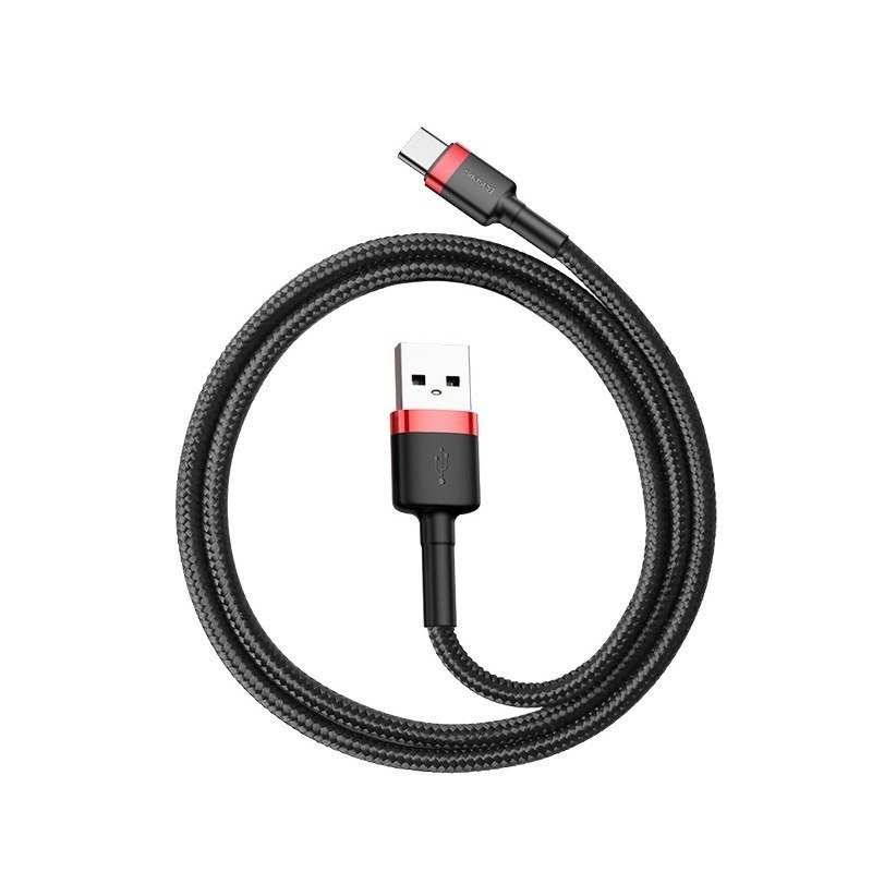 Baseus CATKLF-B91 Cafule Kábel USB-C 3A 1m Red/Black