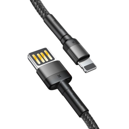 Baseus CALKLF-HG1 Cafule Kábel USB to Lightning Double Sided 1.5A 2m Grey/Black