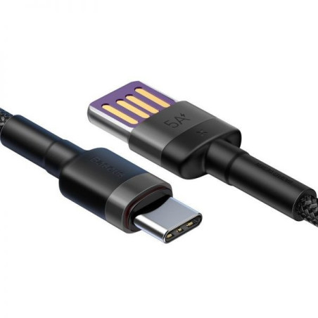 Baseus CATKLF-PG1 Cafule Quick Charging Dátový Kábel USB Double Sided to USB 40W 1m Gray/Black