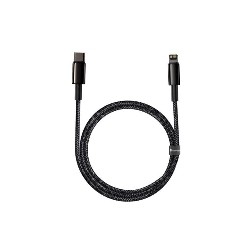 Baseus CATLWJ-01 Tungsten Gold Fast Charge Kábel USB-C to Lightning 20W 1m Black