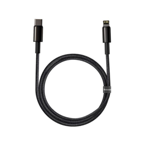 Baseus CATLWJ-01 Tungsten Gold Fast Charge Kábel USB-C to Lightning 20W 1m Black