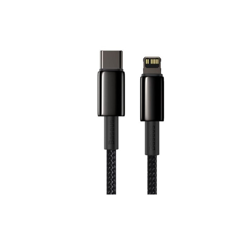 Baseus CATLWJ-01 Tungsten Gold Fast Charge Kábel USB-C to Lightning 20W 1m Black