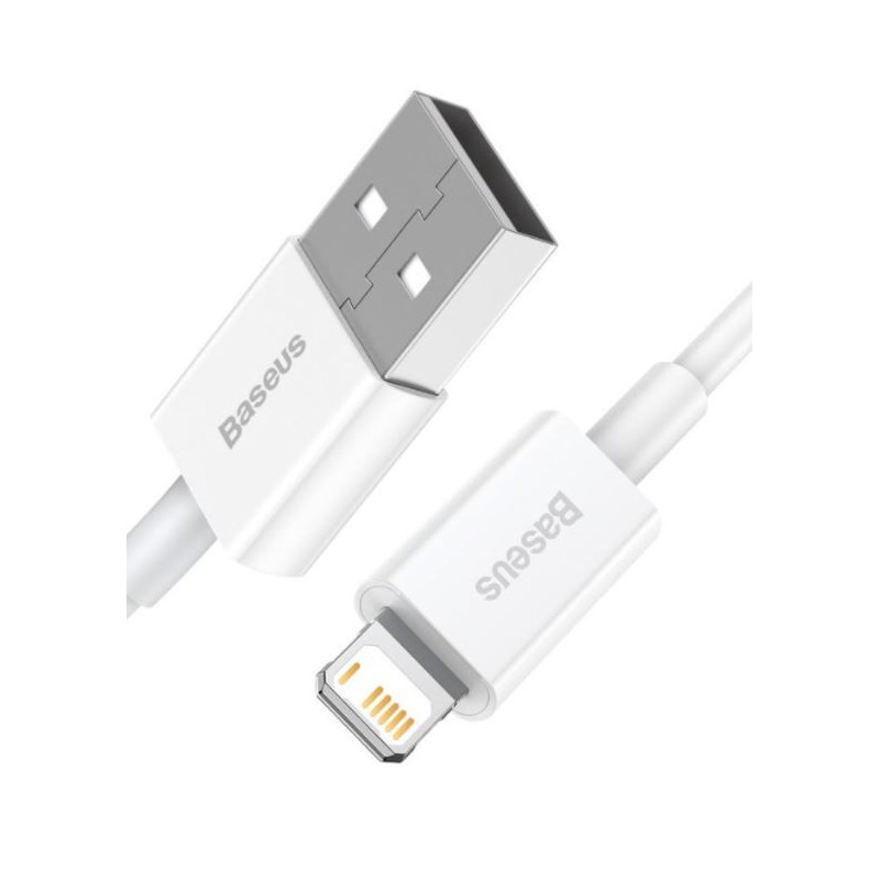 Baseus CALYS-02 Superior Fast Charging Kábel Lightning 2.4A 0.25m White