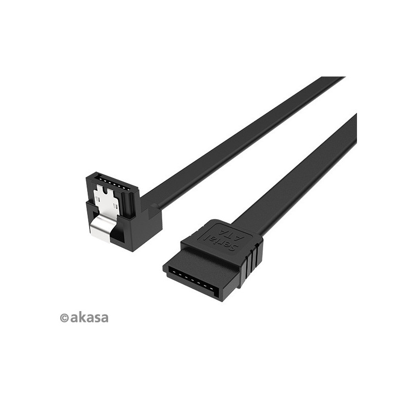 AKASA - Proslim SATA kábel 90 ° - 50 cm