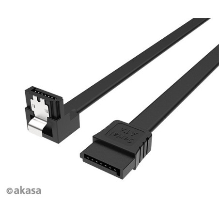 AKASA - Proslim SATA kábel 90 ° - 50 cm