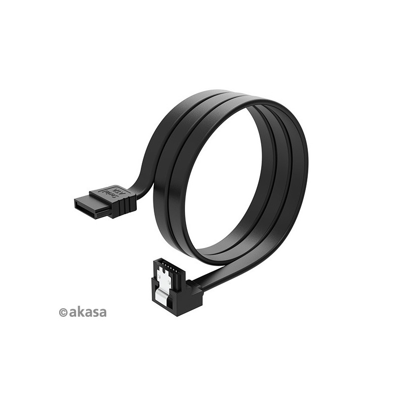 AKASA - Proslim SATA kábel 90 ° - 50 cm