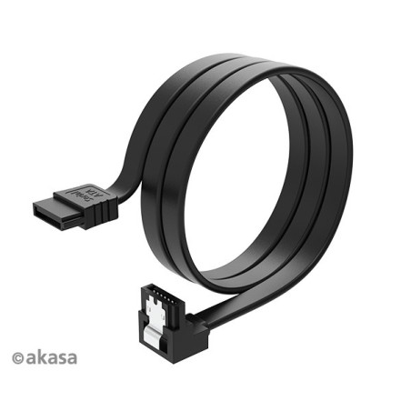 AKASA - Proslim SATA kábel 90 ° - 50 cm