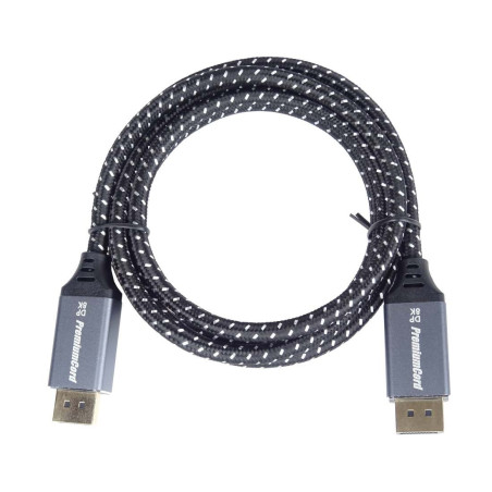 PremiumCord DisplayPort 1.4 prípojný kábel, kovové a pozlátené konektory, 3m